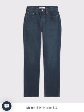 Abercrombie & Fitch Women's Straight-Leg Jeans - Deep Indigo